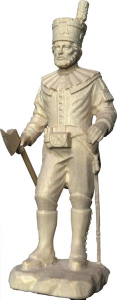 Wooden miner, Schneeberger Obersteiger, 29 cm
