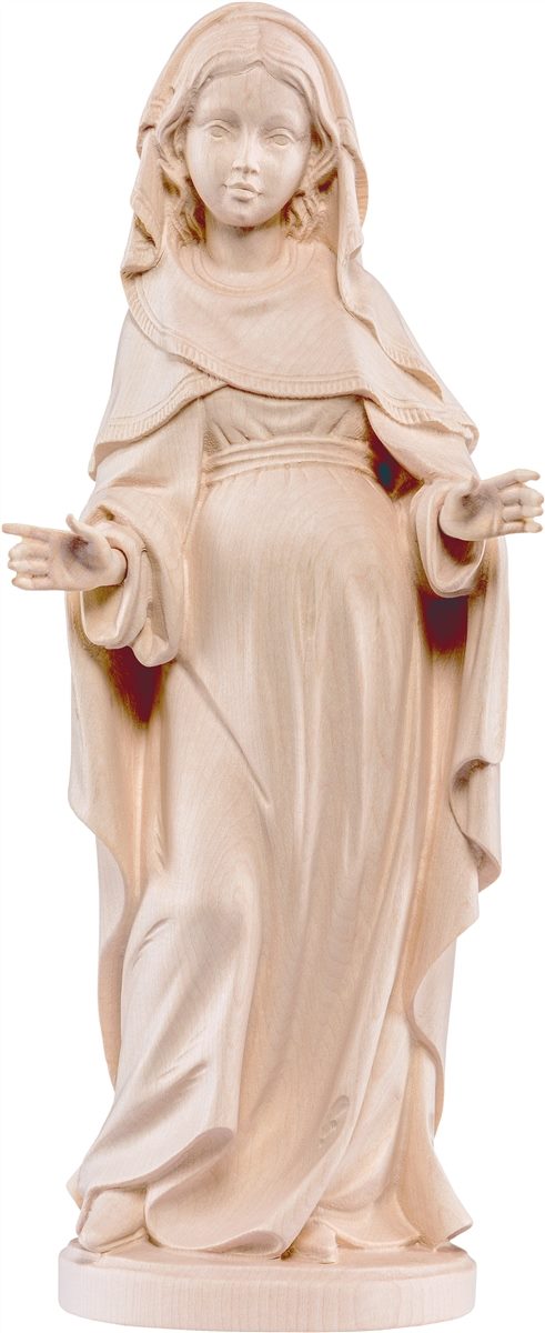 Schwangere Maria, geschnitzte Figur