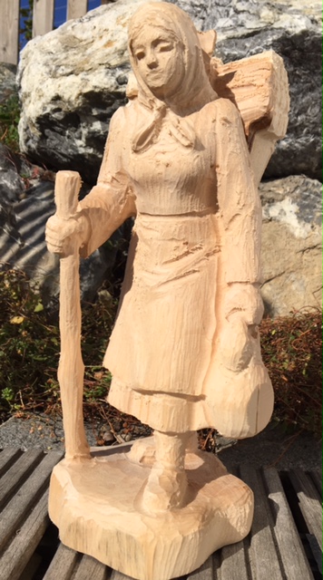 woodwoman, wooden blank 30 cm