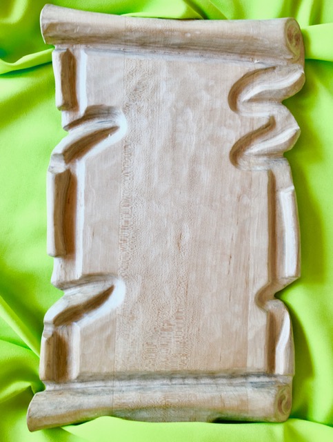 Relief Tafel neutral, Schnitzrohling, 36 cm
