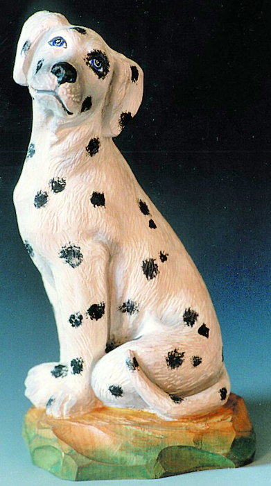 Hund, z. B. Dalmatiner in 23 cm, Rohling zum Schnitzen