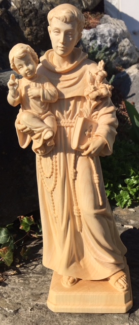 Hl. Antonius, aus Holz geschnitzt