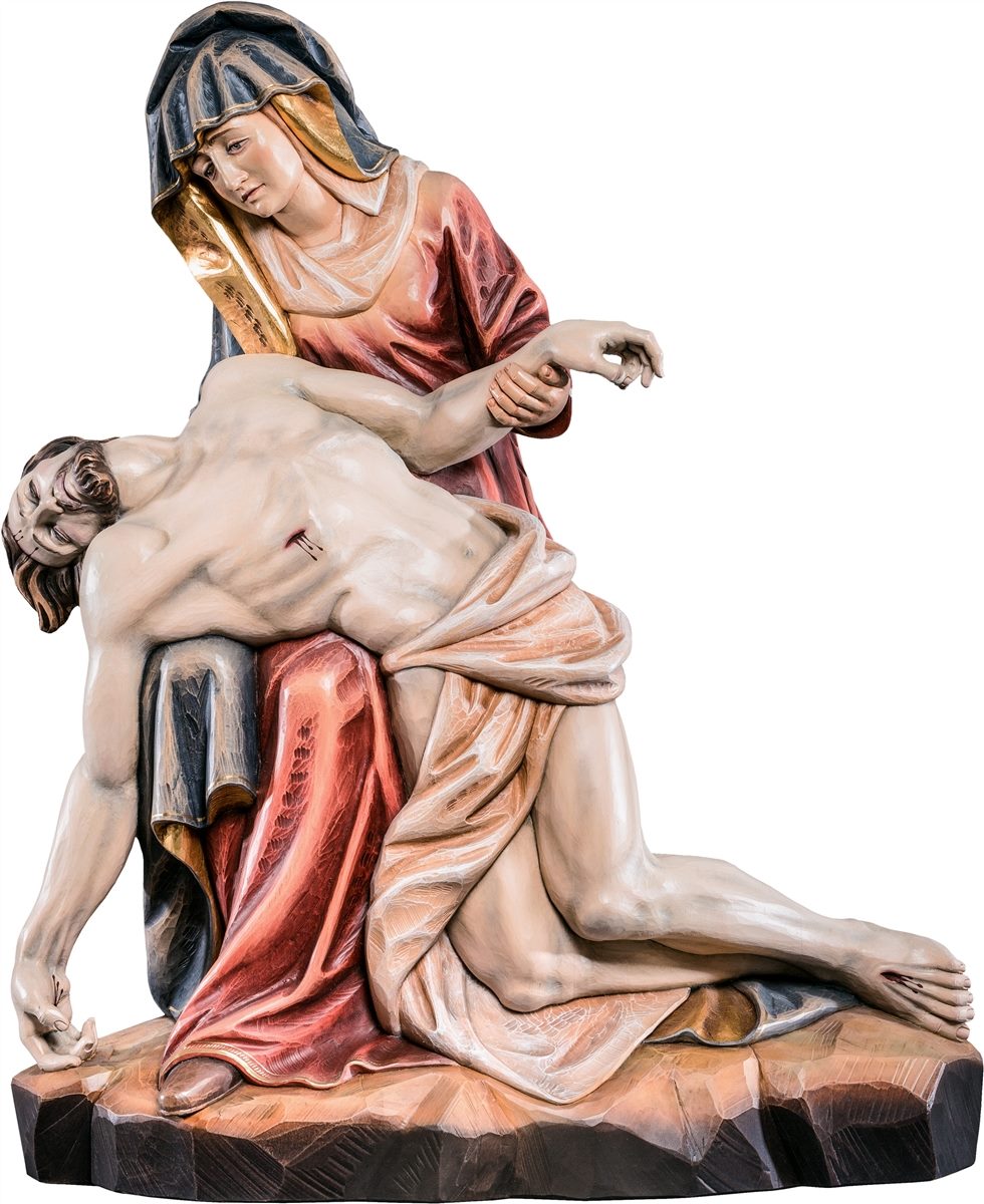 Pietà, Maria mit totem Jesus, aus Holz geschnitzt