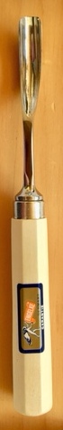 Hohleisen gekröpft, tiefe Höhlung 2 mm, Bildhauerbeitel