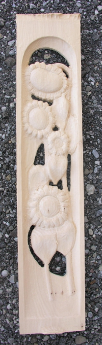 Relief: Sonnenblumen 80x16 cm