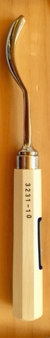 Hohleisen gekröpft, tiefe Höhlung 2 mm, Bildhauerbeitel