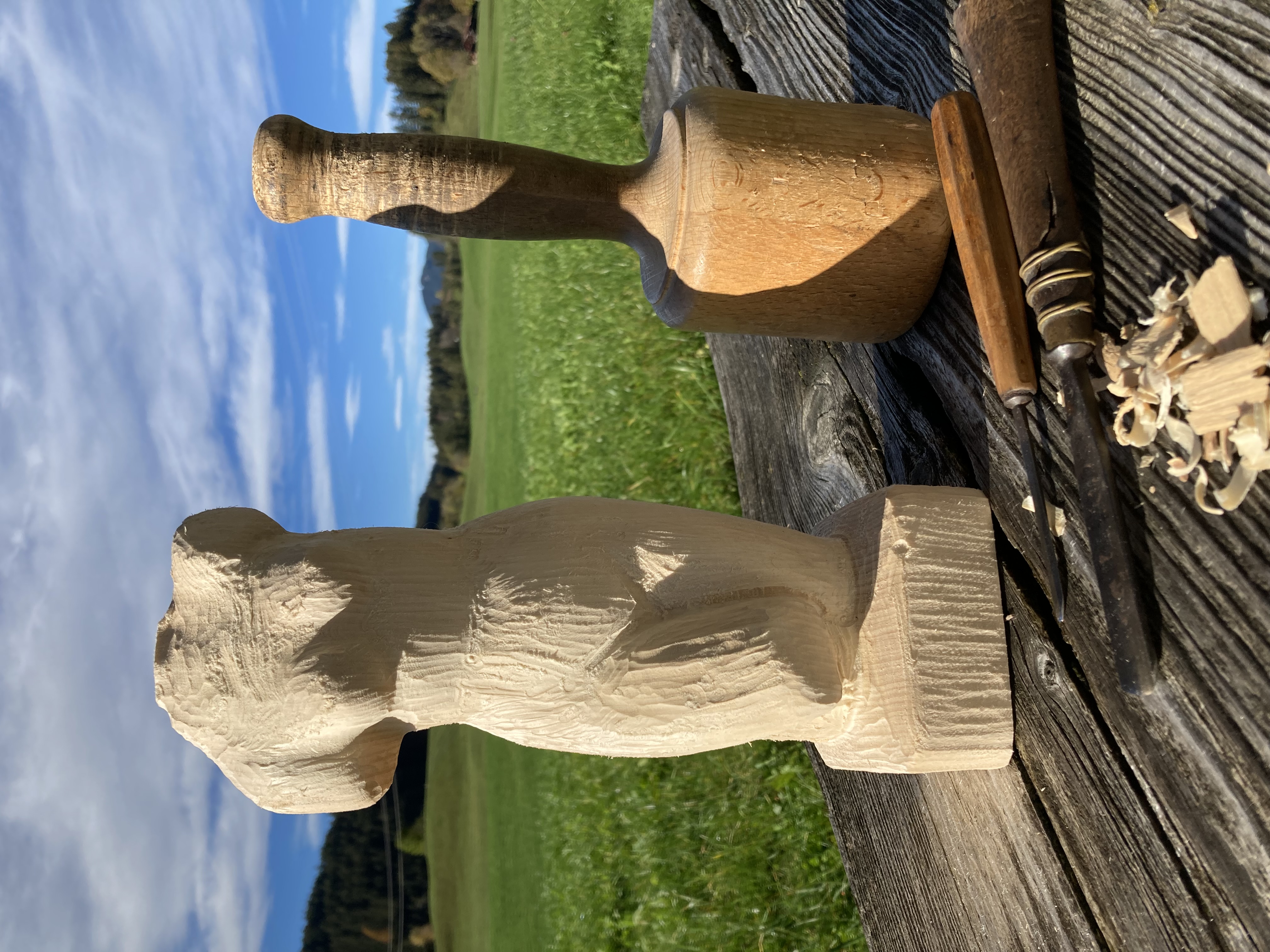 weiblicher Torso, Rohling zum Schnitzen