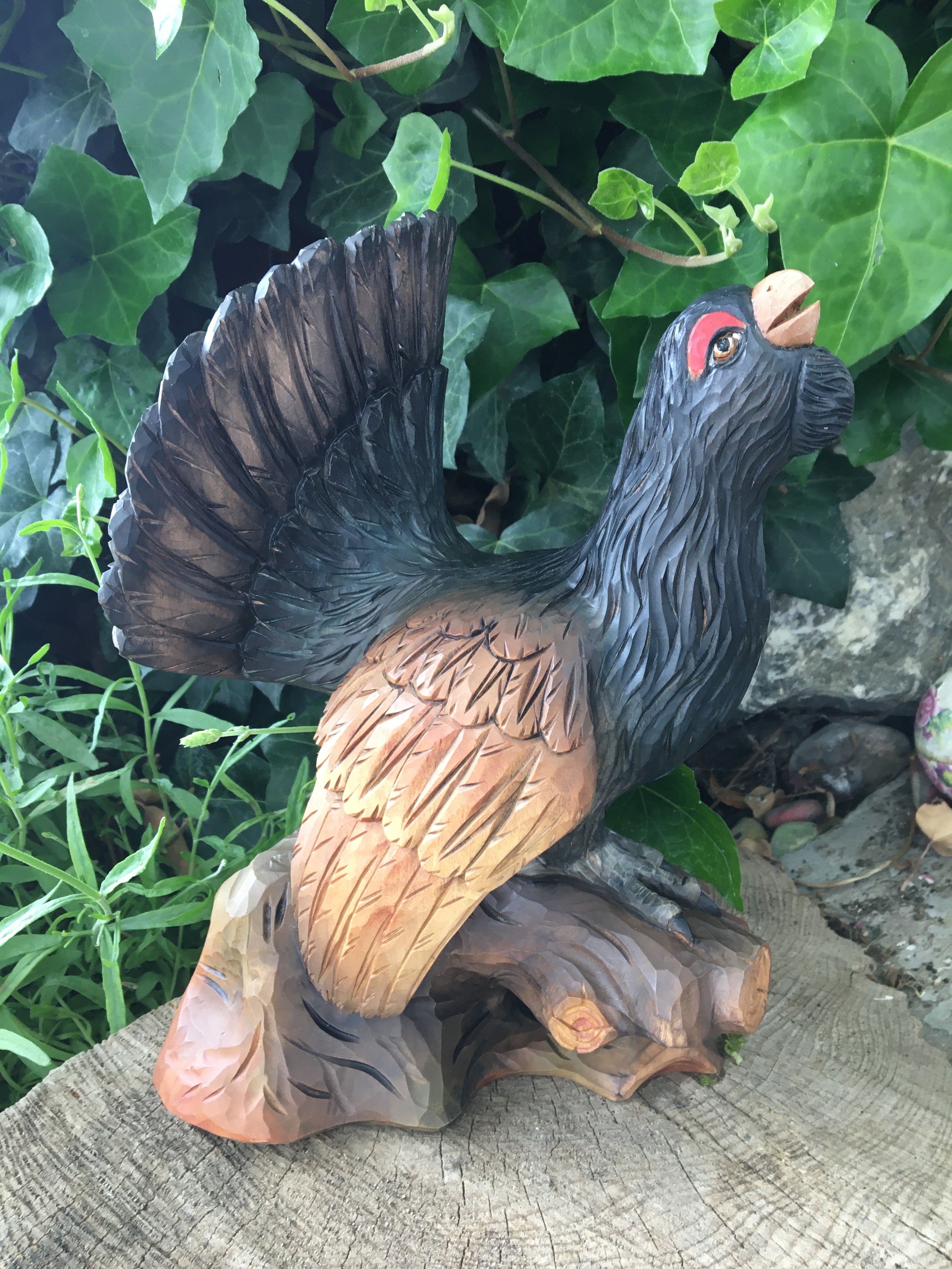 Auerhahn 30 cm, Rohling zum Schnitzen
