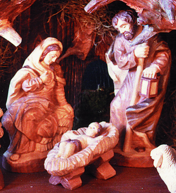 Maria auf Heustock sitzend 17 cm, Holzrohling zum Schnitzen