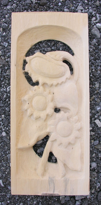 Relief: Sonnenblumen 53 x23 cm