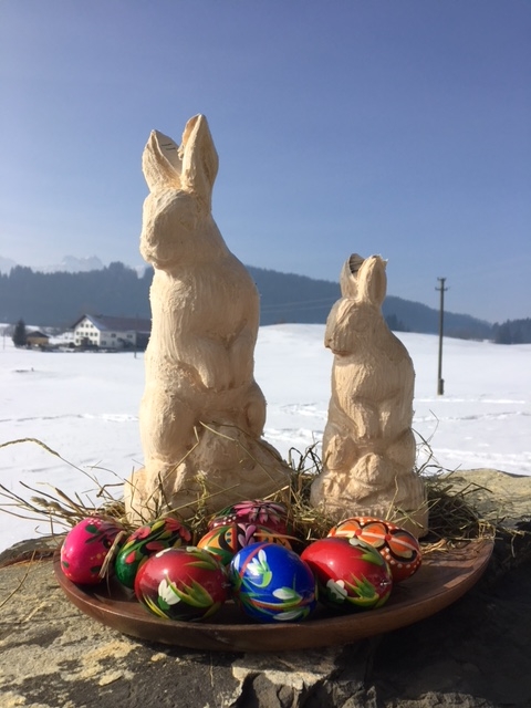 Hase, Holzrohling zum Schnitzen