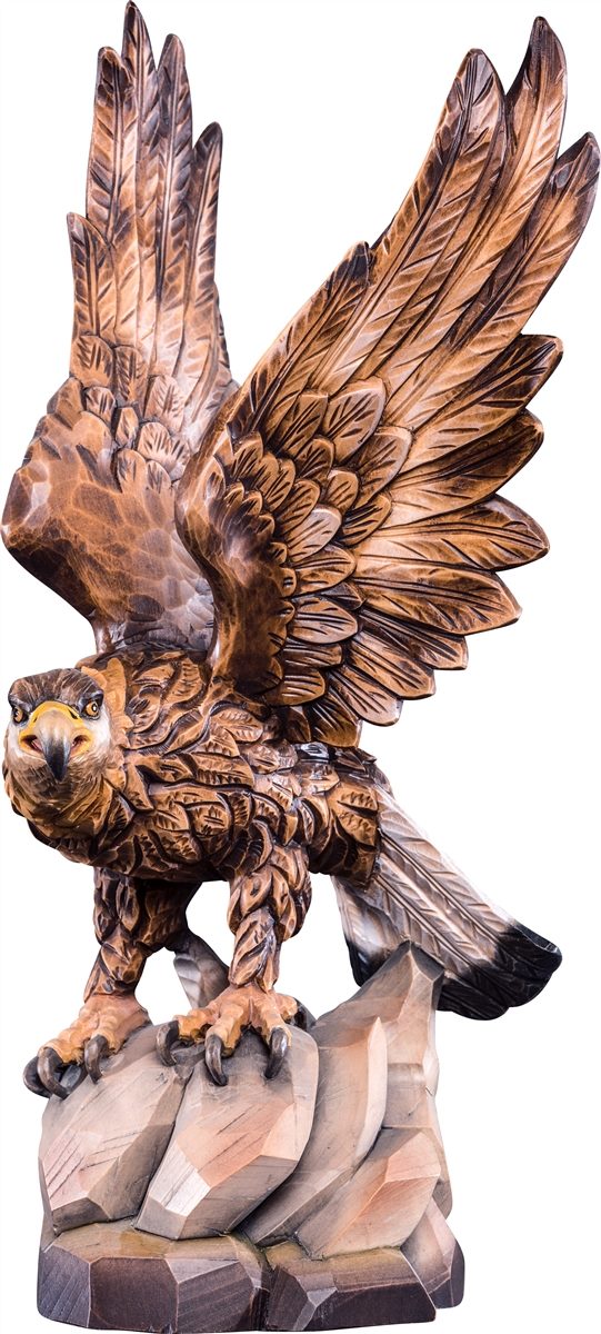 Steinadler aus Holz geschnitzt