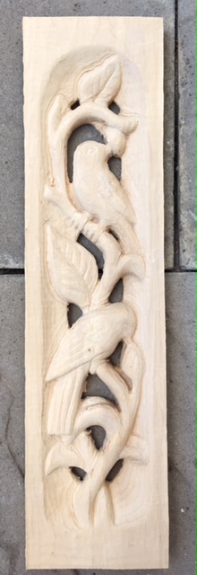 Relief Vögel, 60 cm, Rohling zum Schnitzen