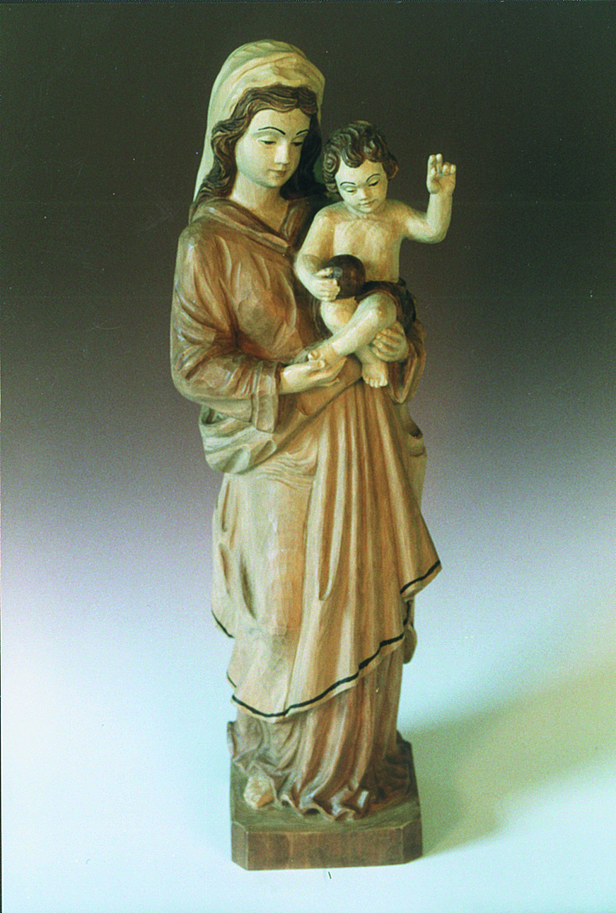 Eisenberger Madonna, wooden blank for carving