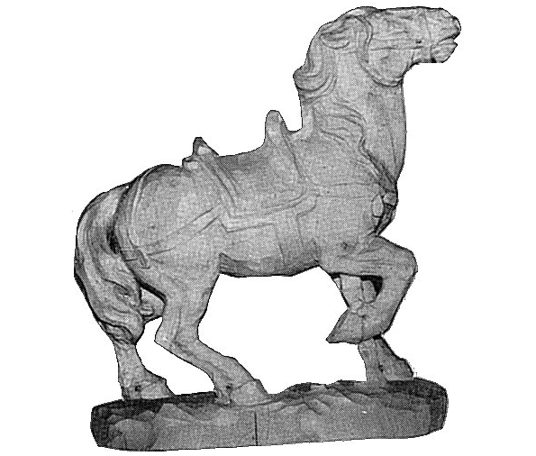 Pferd 17 cm, Holzrohling zum Schnitzen