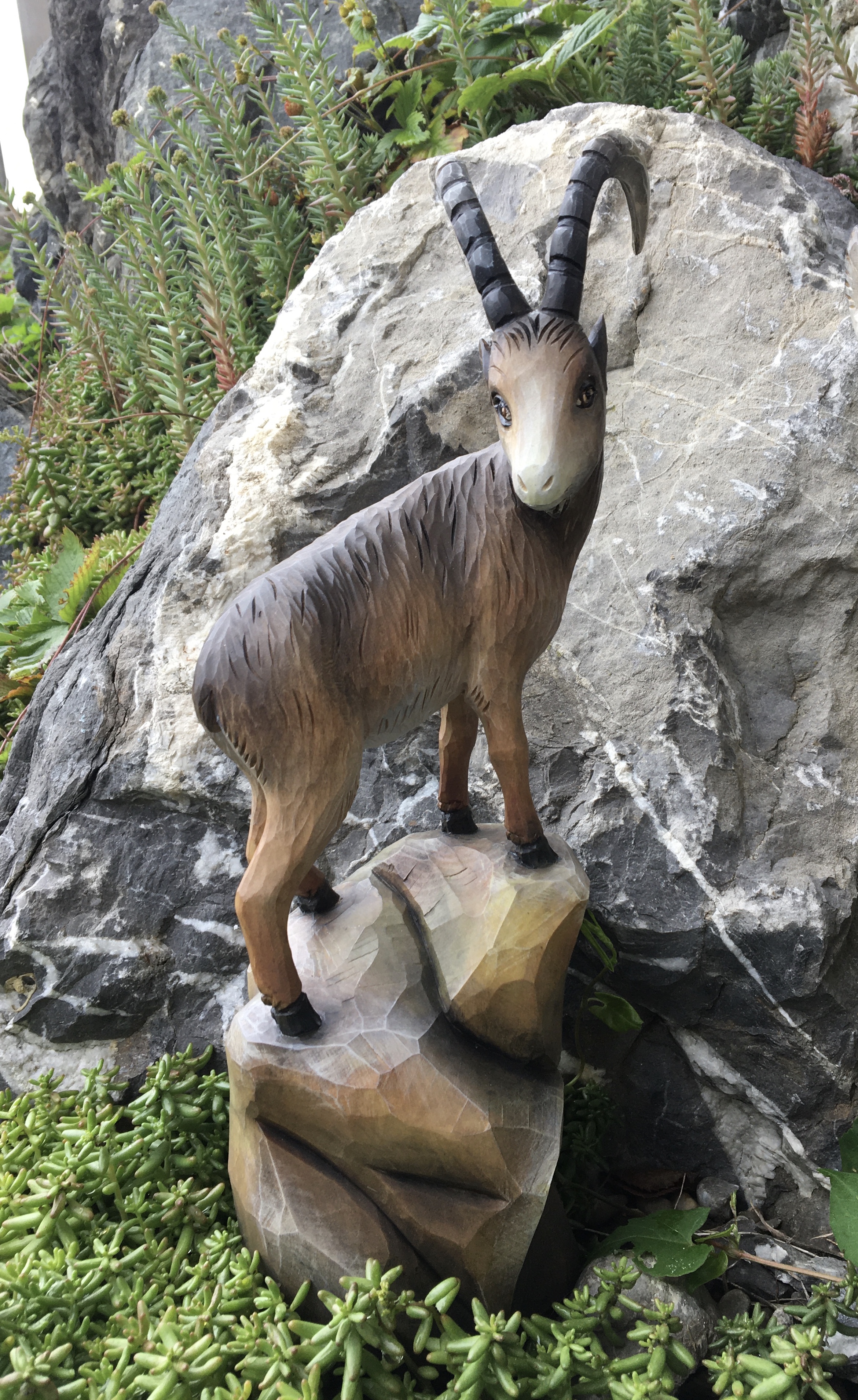 Steinbock, Rohling zum Schnitzen in 32 cm