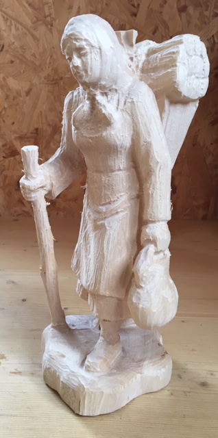 woodwoman, wooden blank 30 cm
