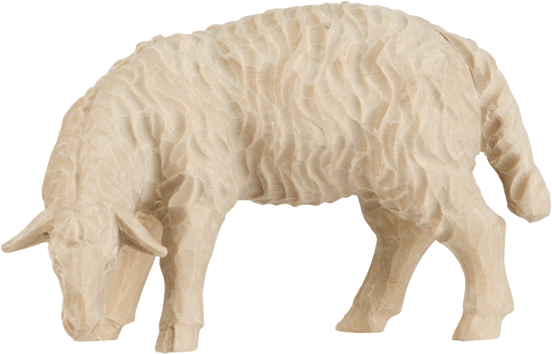 Schaf fressend handgeschnitzt, Allgäu-Krippe