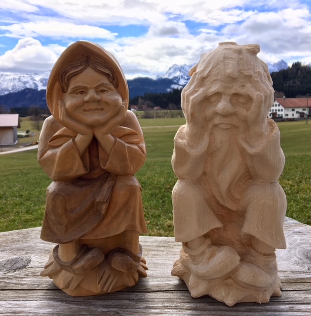 Denker Oma, Holzrohling zum Schnitzen