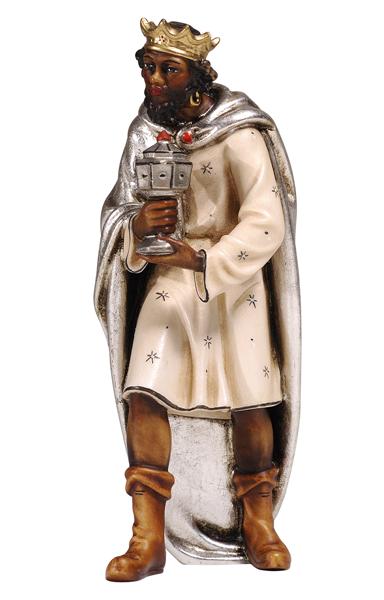 geschnitzter König schwarz zur Kostner Krippe 