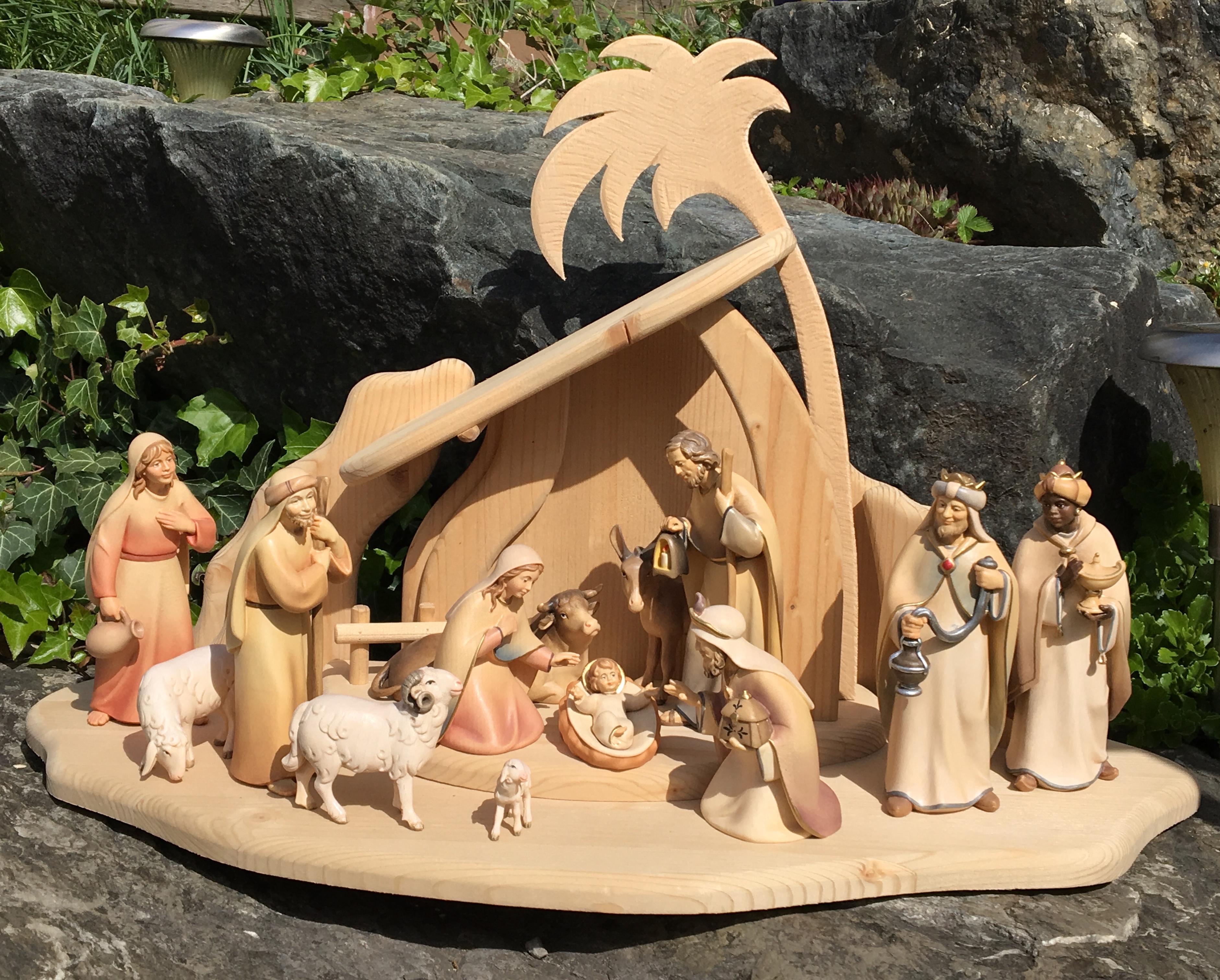 Licht Krippe, König stehend schwarz, 12 cm