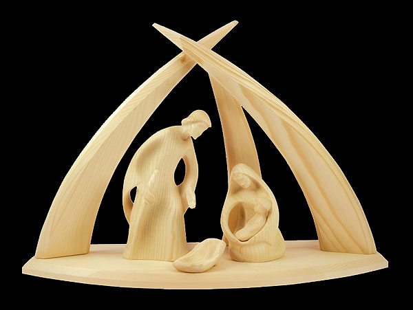 Krippenstall zur modernen Leonardo Krippe aus Holz