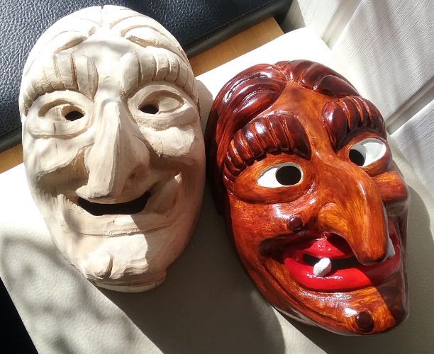 Hexenmaske Walpurgis, Holzrohling zum selber Schnitzen