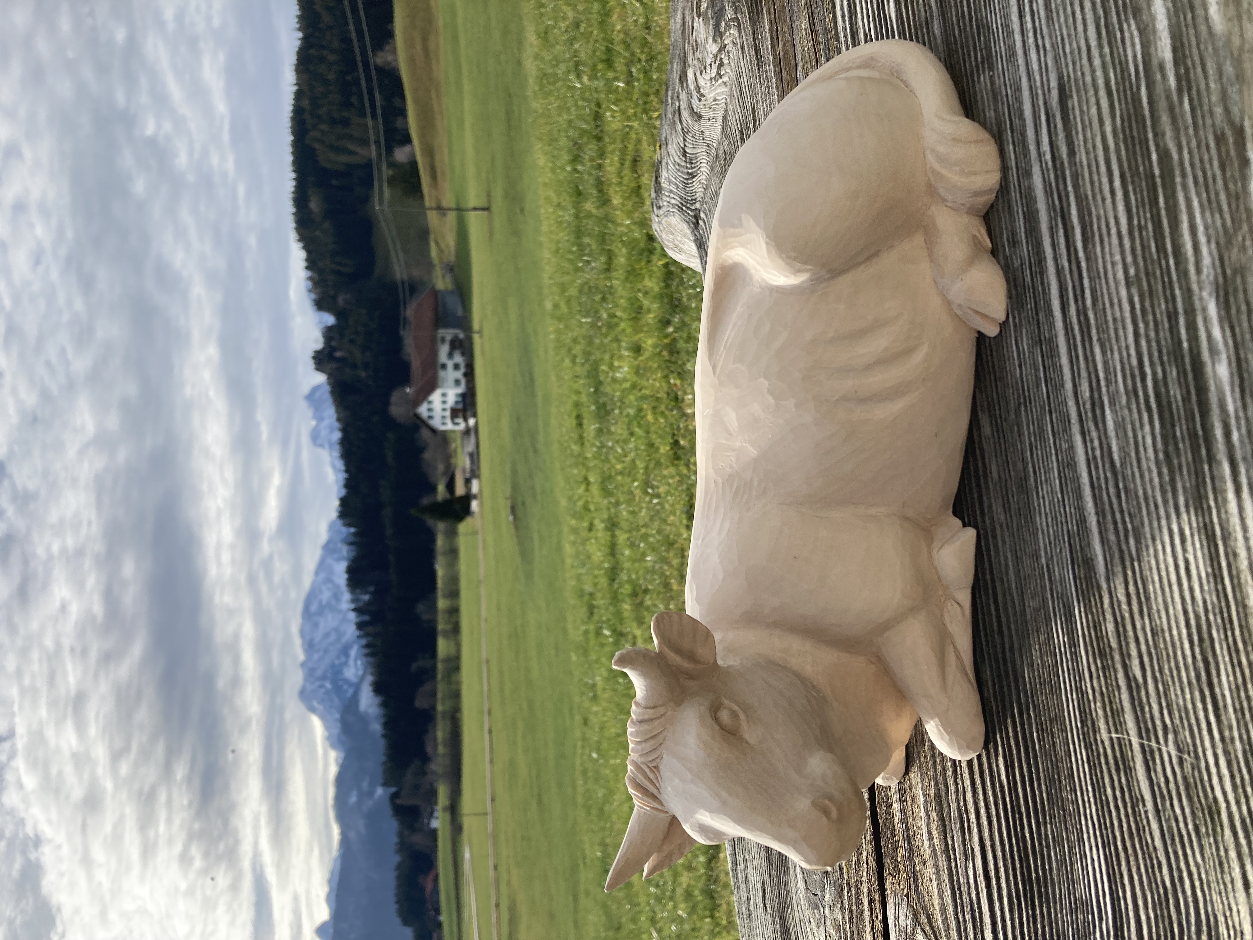  Ochs handgeschnitzt, Allgäu-Krippe