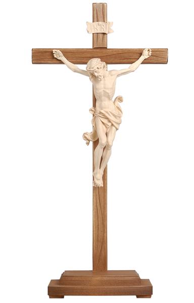 Standkreuz mit Christus aus Holz geschnitzt