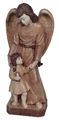 Schutzengel mit Kind, Holzrohling zum Schnitzen