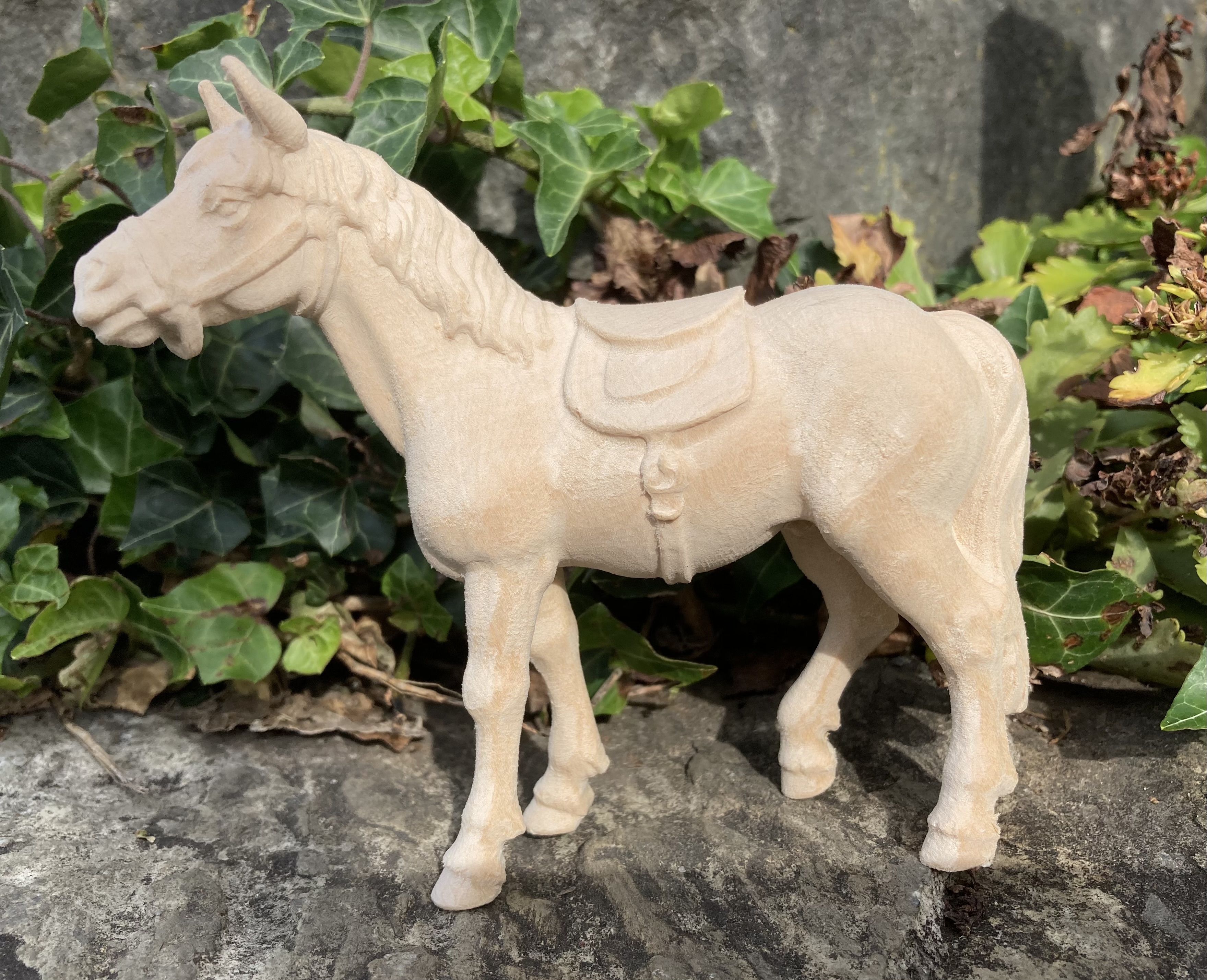 Allgäu Krippe 10 cm feingefräst: Pferd