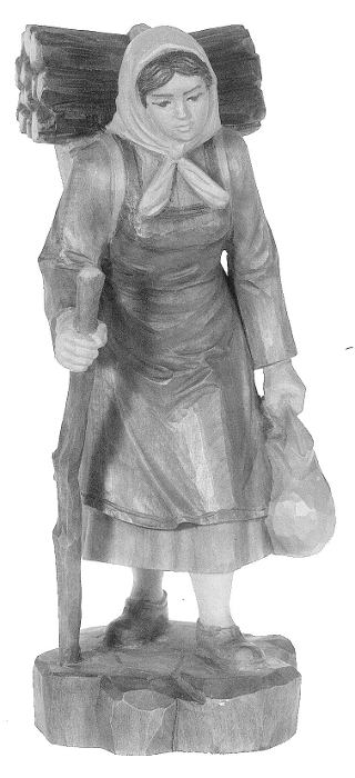 woodwoman, wooden blank 30 cm