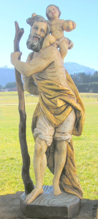 Hl. Christophorus, Rohling zum Schnitzen