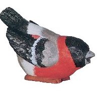 Dompfaff, 15 cm, Schnitzrohling Vogel