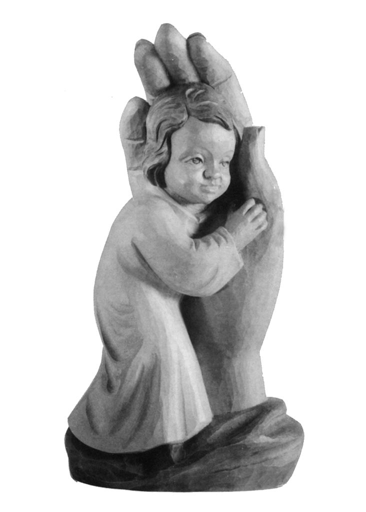 Kind in Gottes Hand, Holzrohling zum selber Schnitzen