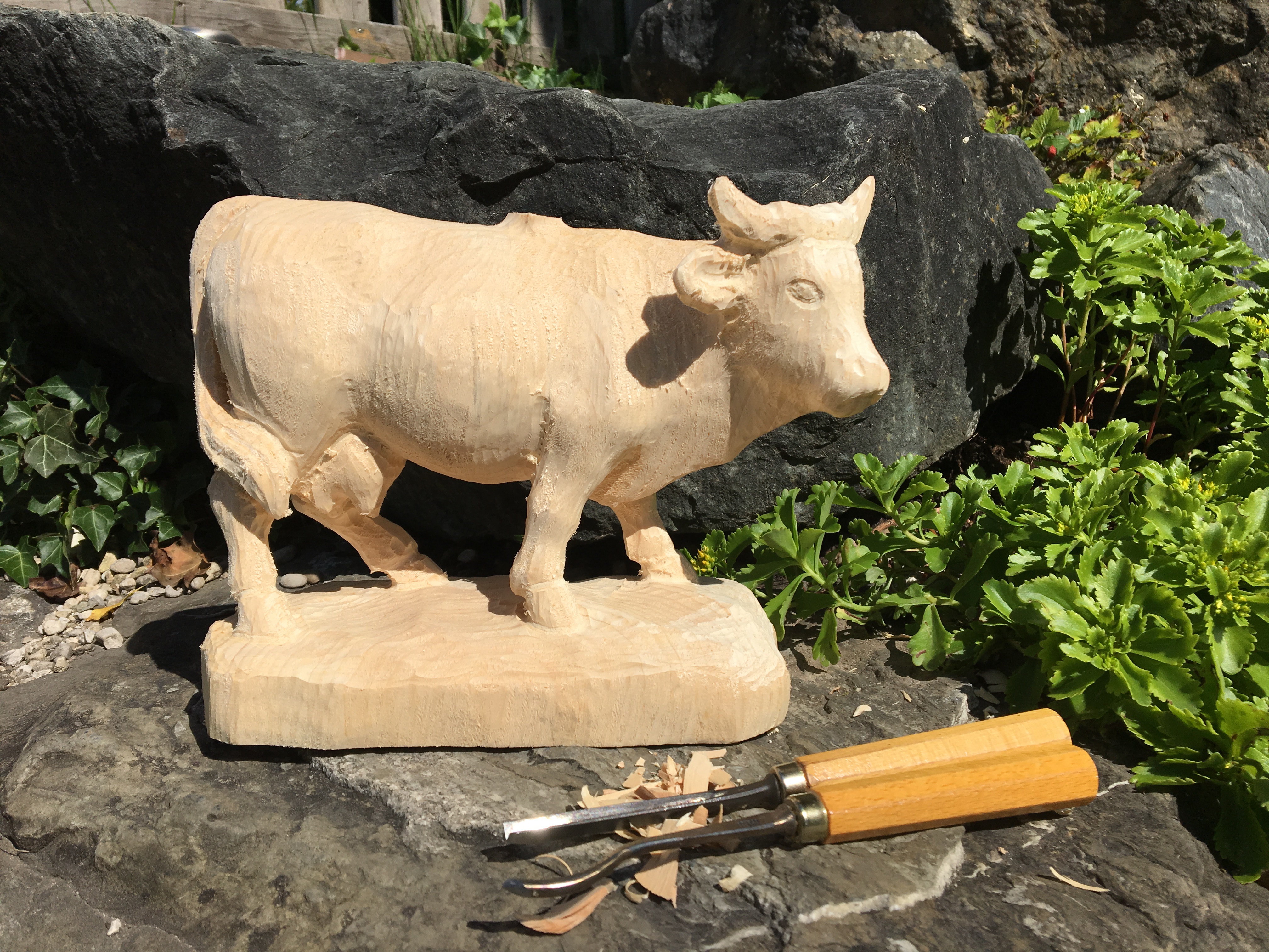 Kuh, 25 cm , Rohling zum Schnitzen