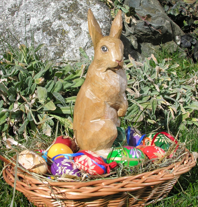 Hase, Holzrohling zum Schnitzen