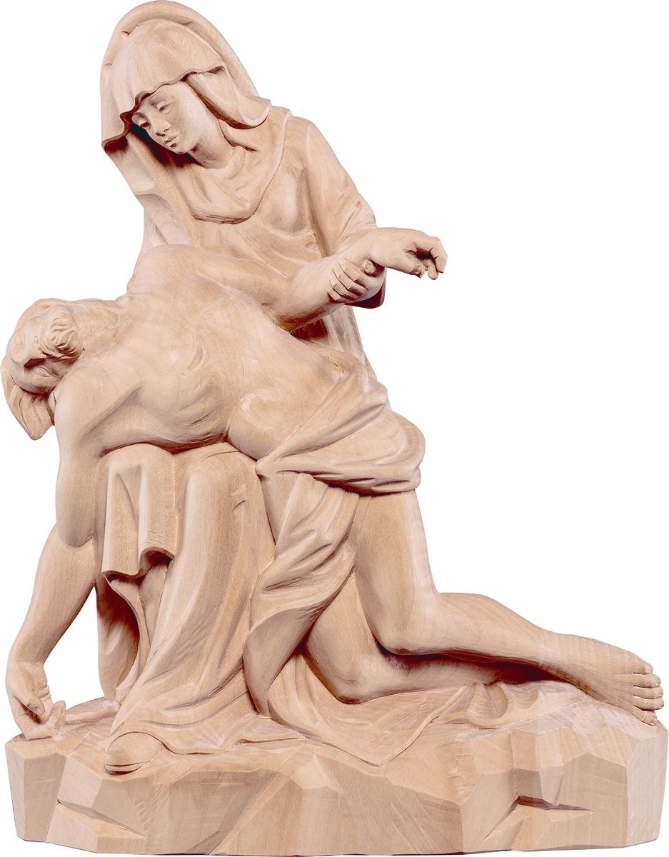 Pietà, Maria mit totem Jesus, aus Holz geschnitzt