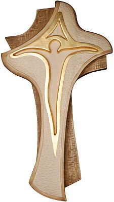 Kreuz der Hoffnung aus Holz geschnitzt