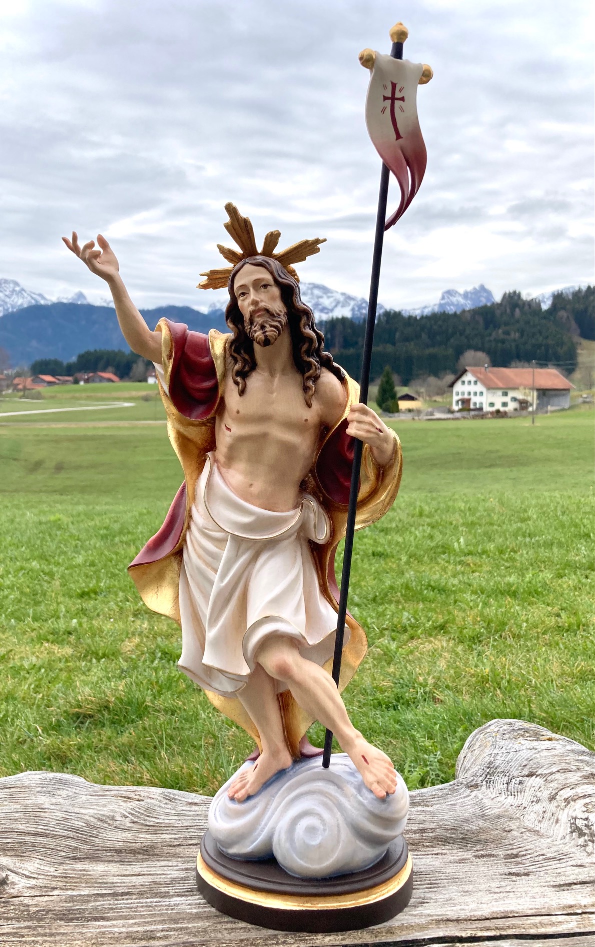 Auferstehung Jesus, Holz geschnitzt