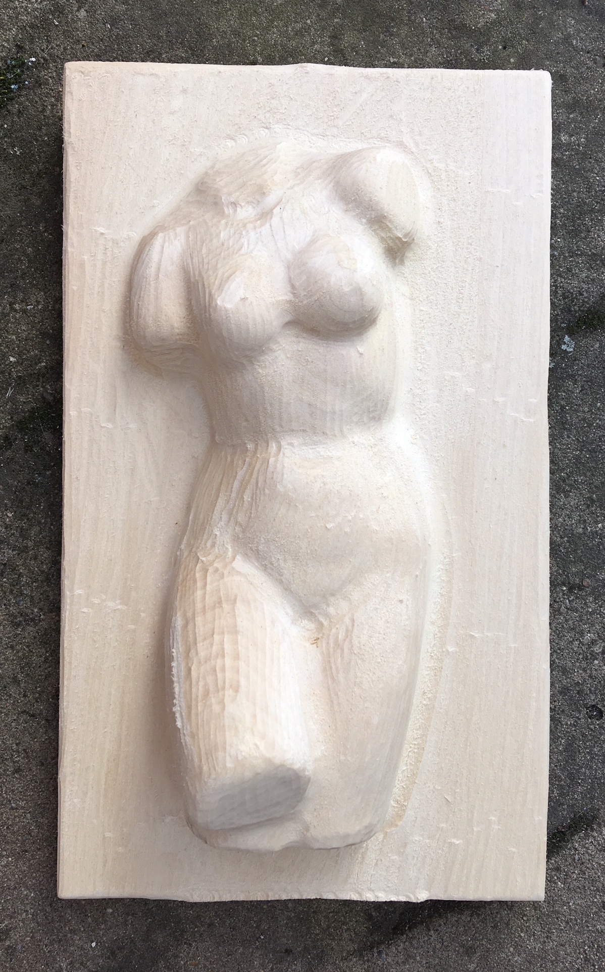 Relief weiblicher Torso, Rohling 28 cm