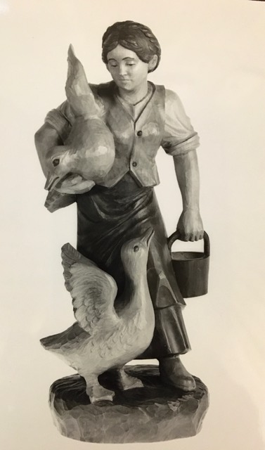 Gänsemagd, Gänseliesl, Rohling, 36 cm