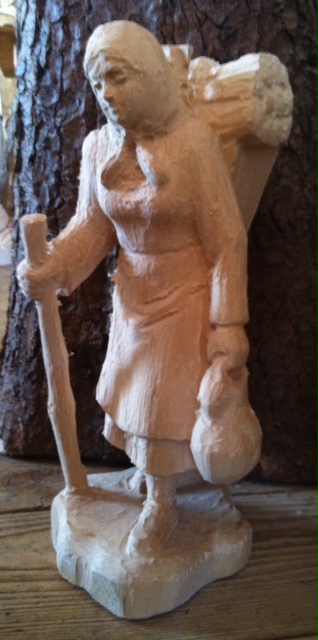 woodwoman, wooden blank 30 cm