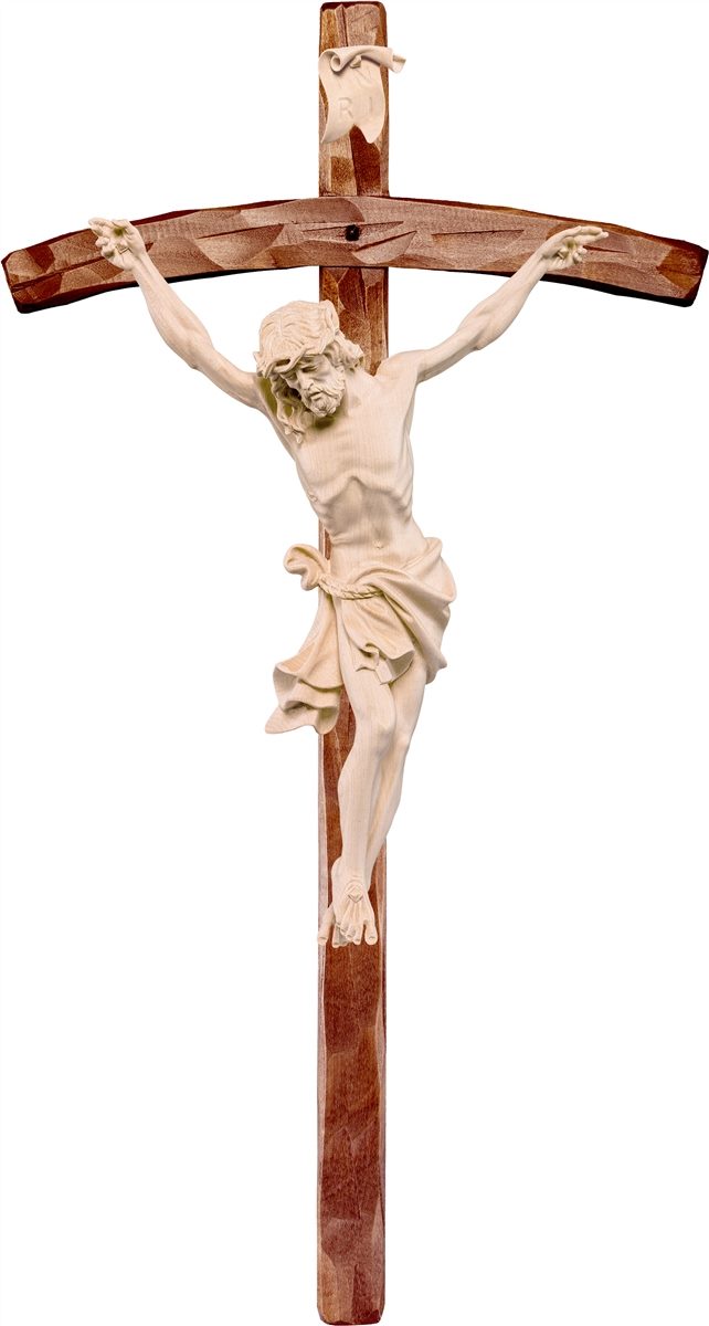 Alpen-Christus am Kreuz, handgeschnitzt