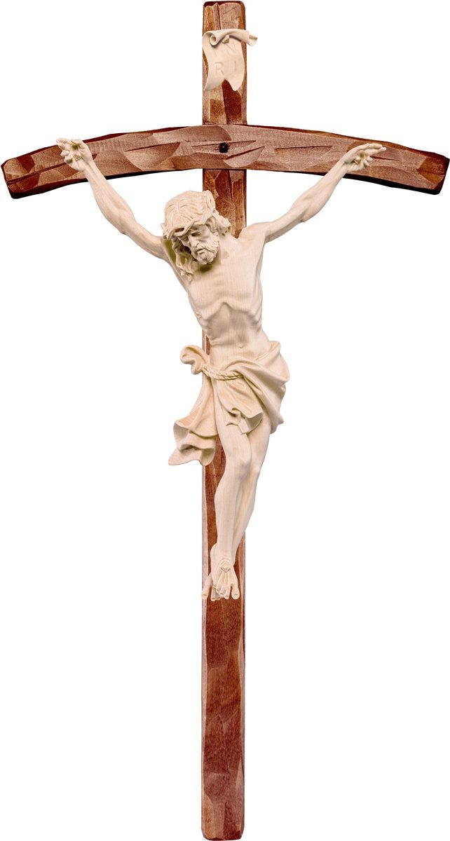 Alpen-Christus am Kreuz, handgeschnitzt