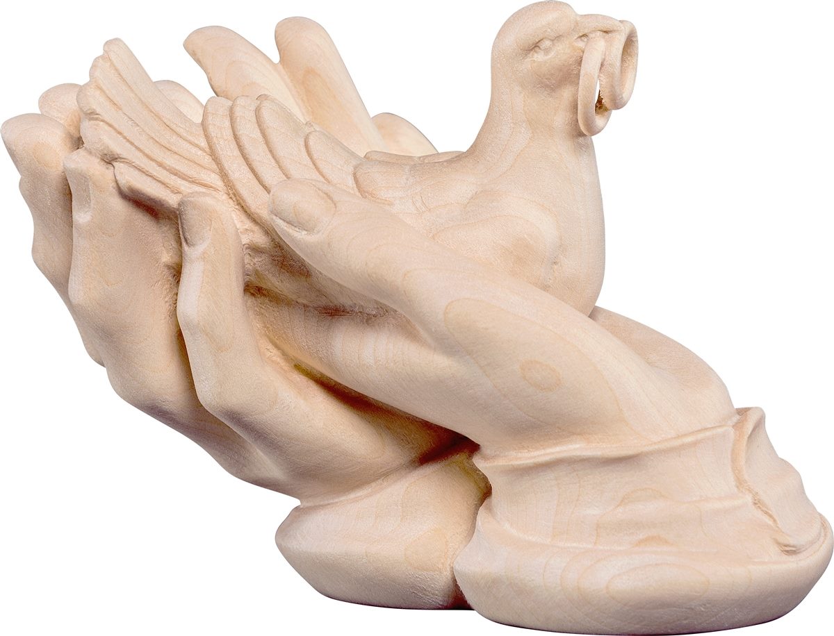 little angel with hand, 15 cm, woodcarved