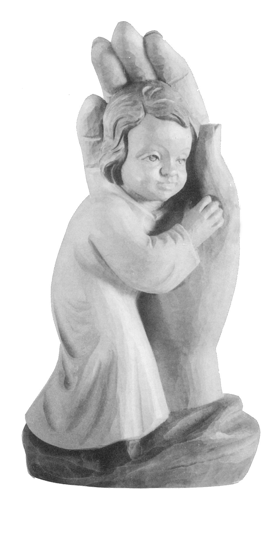Kind in Gottes Hand, Holzrohling zum selber Schnitzen