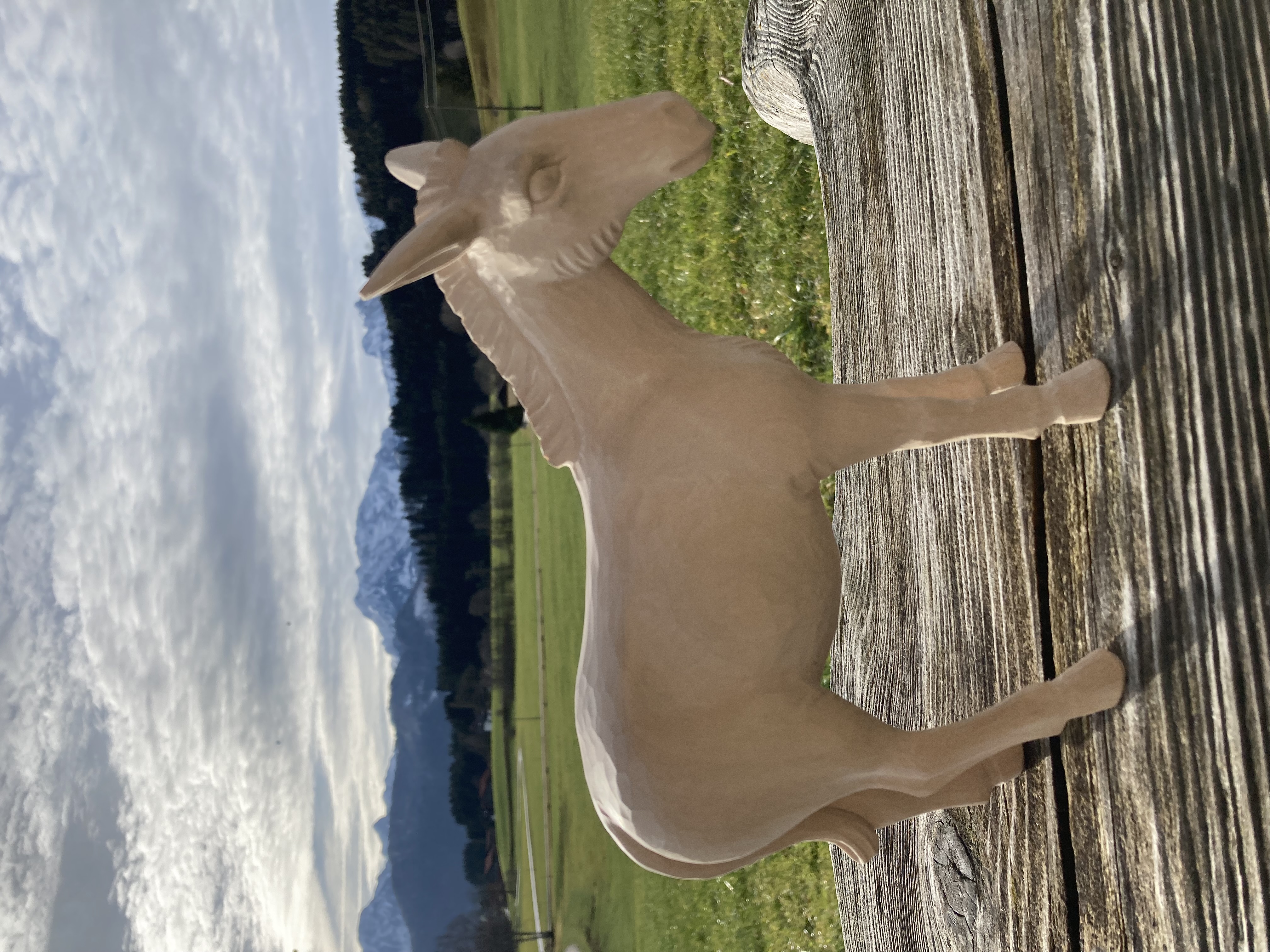  Esel handgeschnitzt, Allgäu-Krippe