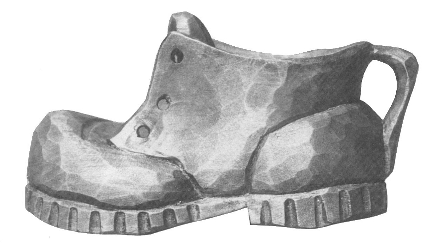 Schuh, Holzrohling zum Schnitzen