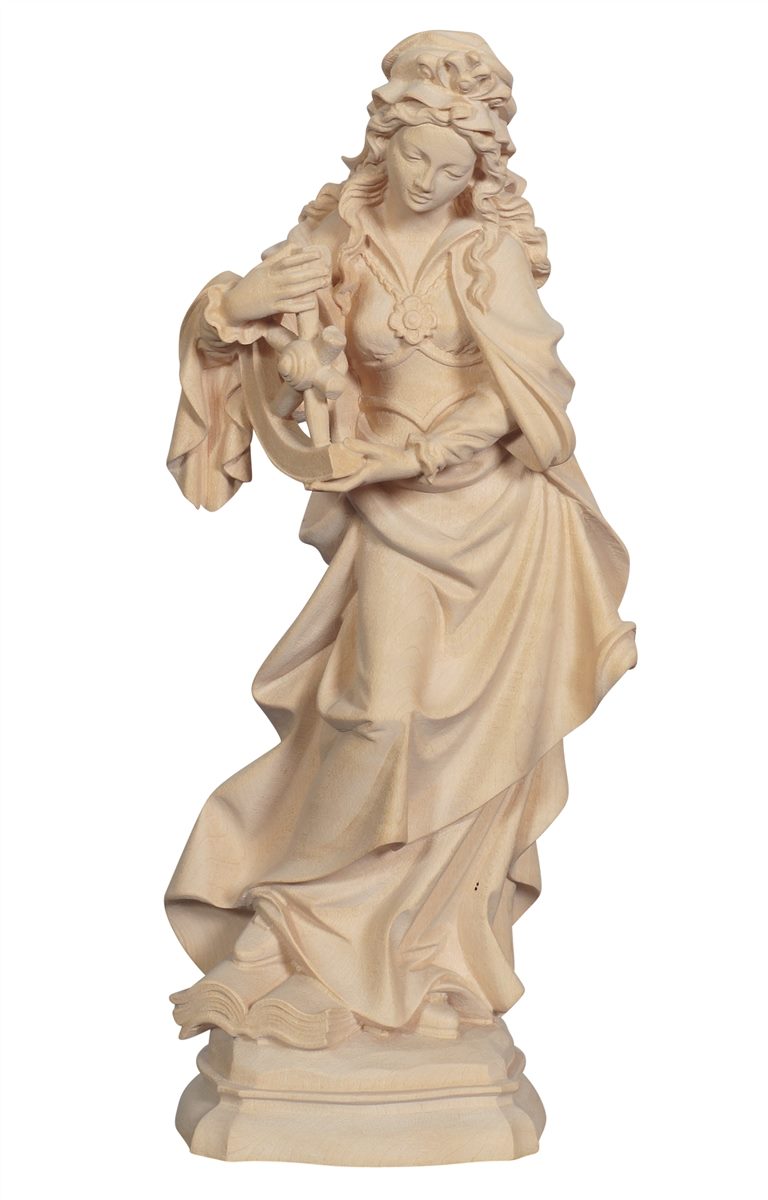 Hl. Katharina, geschnitzte Figur aus Holz